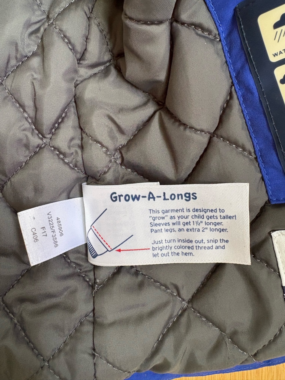 LANDS END Blue Winter Coat Jacket with Hood size 8 - Picture 8 of 16